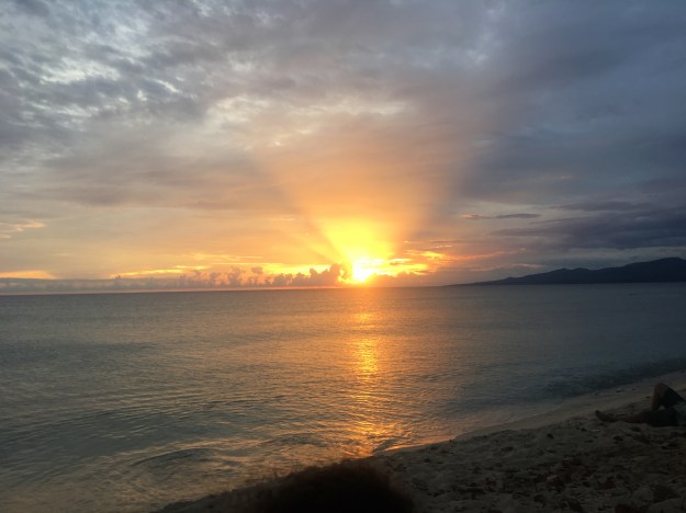 cuban beach sunset